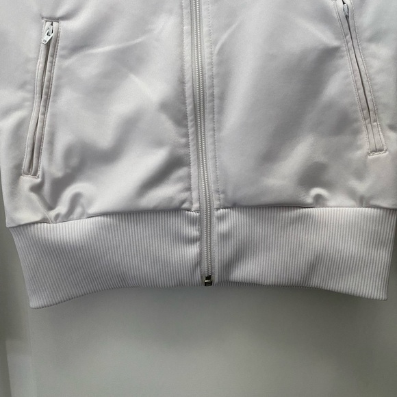 Adidas womens/youth jacket blue adidas strips on sleeves  Small white and blue - Picture 6 of 6